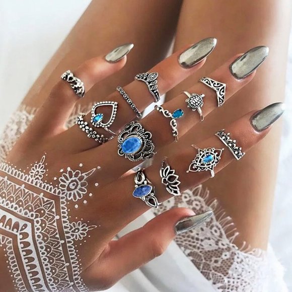 LoveVue Jewelry - 13pcs Boho Knuckle Ring Set